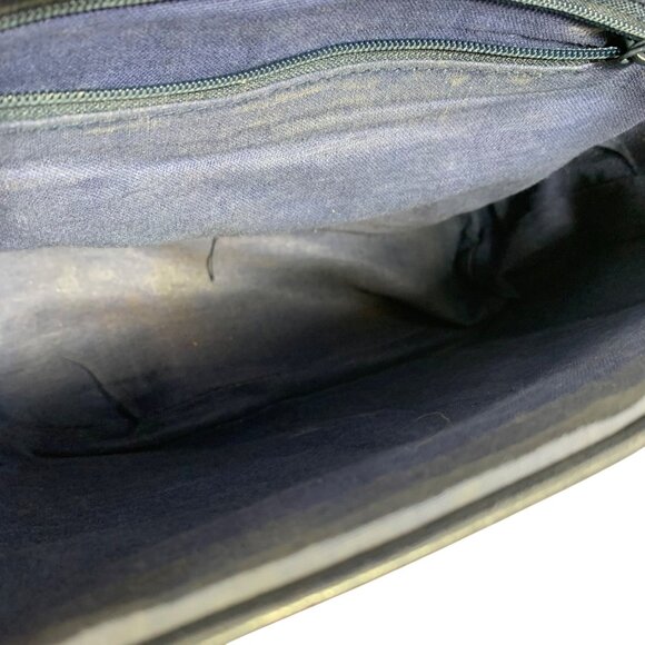 POLO Ralph Lauren Navy Blue Bucket Crossbody Bag Horse Medallian Logo Vintage - Picture 10 of 11
